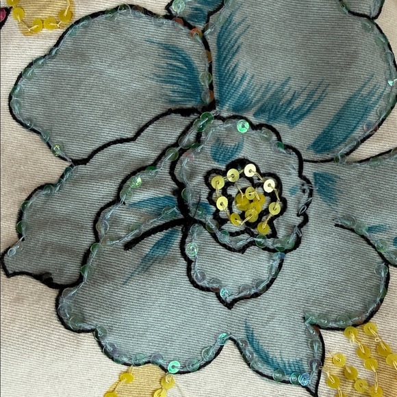 Zara Sequin Beaded Floral Print Women's Skirt US 8 - Picture 12 of 14